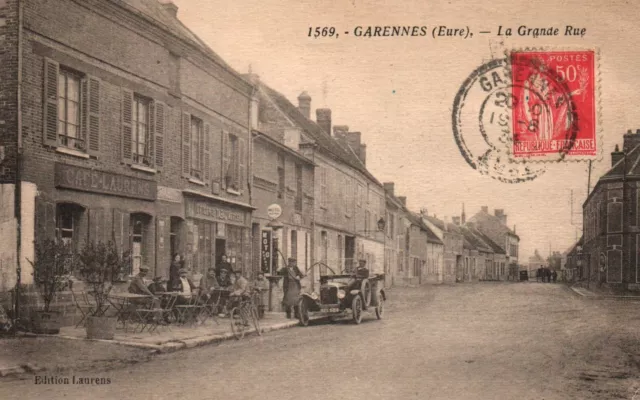 CPA 27 - GARENNES (Eure) - 1569. La Grande Rue (animée, automobile)