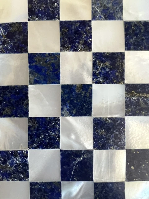 Vintage Shreve Company Lapis Lazuli Mother Pearl Checkered Trinket Jewelry Box Vintage Shreve Company Lapis Lazuli Mother Pearl Checkered Trinket Jewelry Box