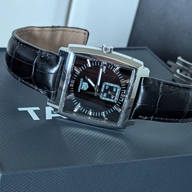 TAG HEUER MONACO Black Watch WAW131A.FC6177 Quartz Full Set Very Good Cond. 1 499.00 PicClick UK