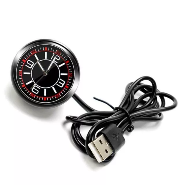 Horloge de voiture noire-tableau de bord horloge universelle quartz horloge lumi