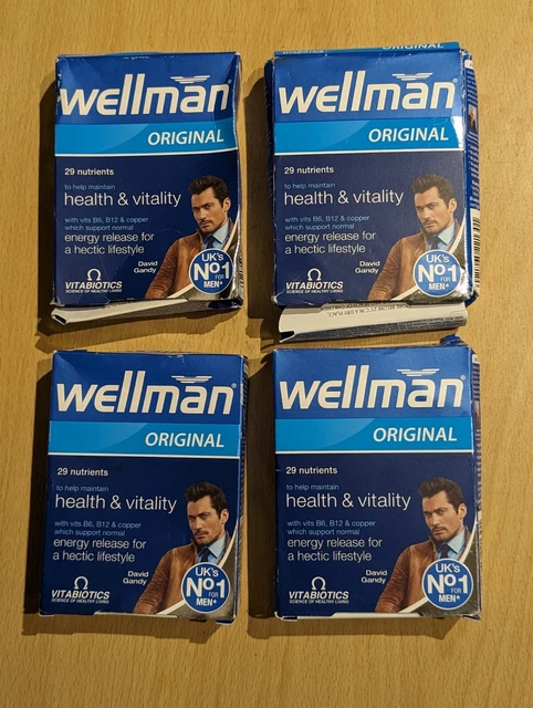 VITABIOTICS WELLMAN ORIGINAL Multi Vitamin Minerals For Men X4 SEE 