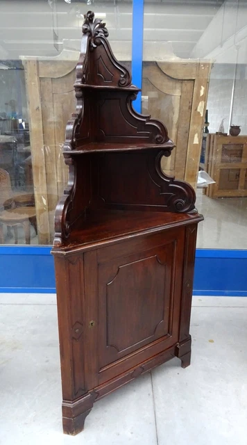 Angoliera in pioppo '800 Luigi Filippo con alzata mossa lato 59 cm