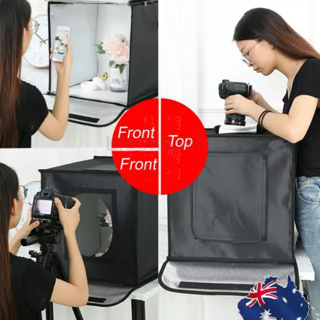 PULUZ Portable Photo Studio LED Light Tent Bar Cube Soft Box Room Photography AU 3