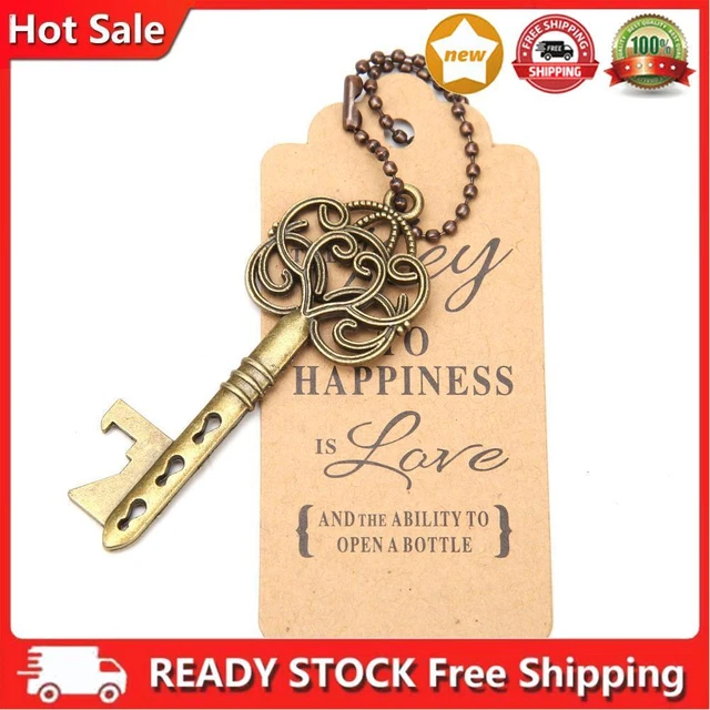 Akaddy 5 pz apribottiglie chiave vintage ciondolo regalo cartolina catena matrimonio zup