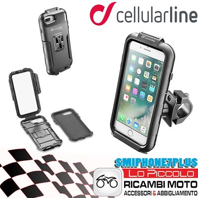 Cellularline Supporto telefono I PHONE 7Plus moto impermeabile Cellular line nero 