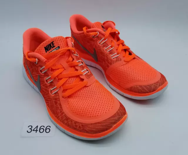 Nike Free 5.0 Women's Size 7 Running Shoes Orange Silver