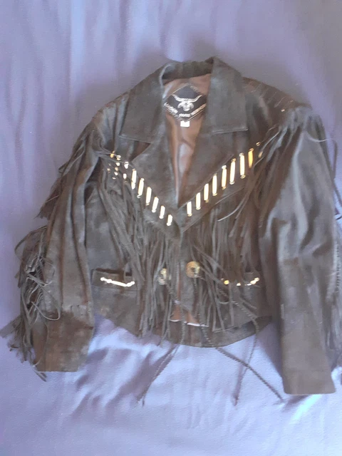 Veste en faux cuir perforé pour fille avec motifs perforés Perlé