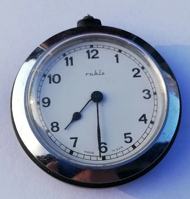 RUHLA plastik schwarz - vintage DDR - GDR Taschenuhr - vintage Germany watch
