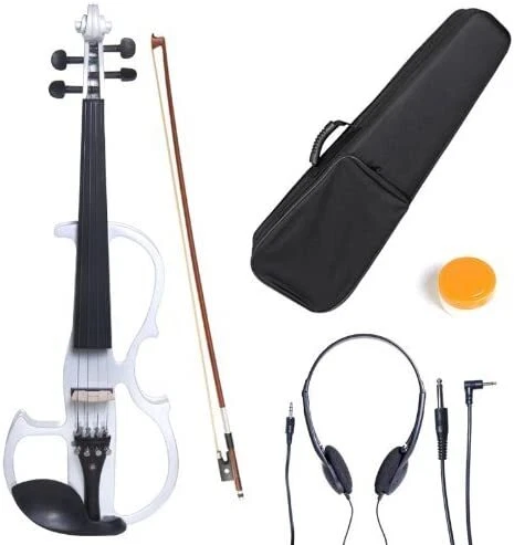 Cecilio Silent Electric Solid Wood Violin with Ebony Fittings, Electric Violin