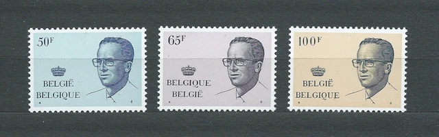 BELGIË BELGIQUE - 1981 YT 2021 à 2023 ROI BAUDOUIN - TIMBRES NEUFS** MNH LUXE
