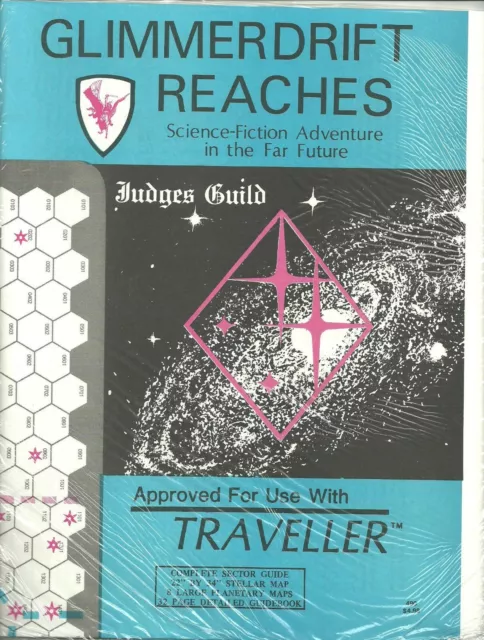 TRAVELLER  Glimmerdrift Reaches Complete Sector Guide -Judges Guild shrink FS