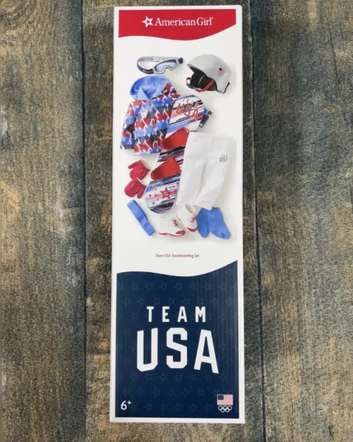 American Girl Team USA Snowboarding Set For 18” Dolls! New! Boots, Helmet!