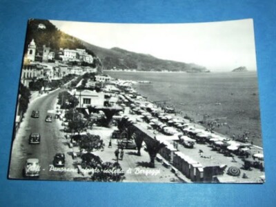 Cartolina Noli Panorama dal castello 1956 