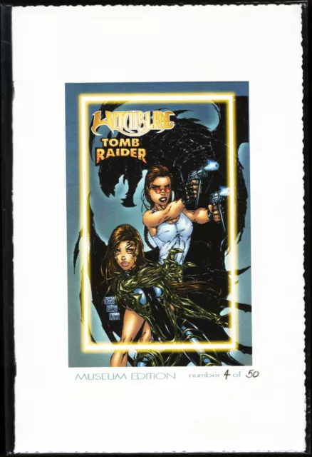 WITCHBLADE TOMB RAIDER MUSEUM EDITION lim. 4 of 50 Michael Turner Cover NM Aspen