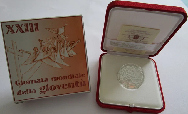 Vaticano 5 Euro 2008 Giornata Mondiale della Gioventù a Sydney Argento