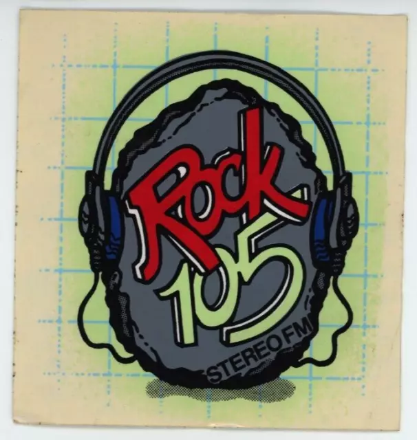 1984 Rock 105 FM WFYV 104.5 Jacksonville Florida Radio Bumper Sticker Decal