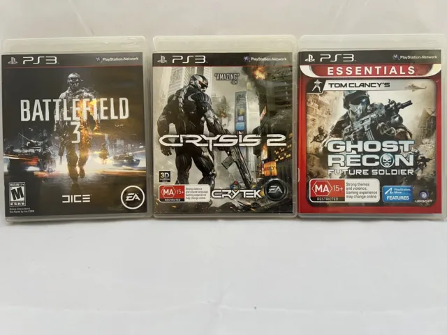 FPS PS3 Bundle-Battlefield 3, Ghost Recon: Future Soldier, Crysis3 | Playstation