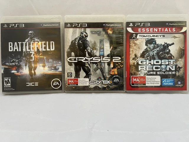FPS PS3 Bundle-Battlefield 3, Ghost Recon: Future Soldier, Crysis3 | Playstation