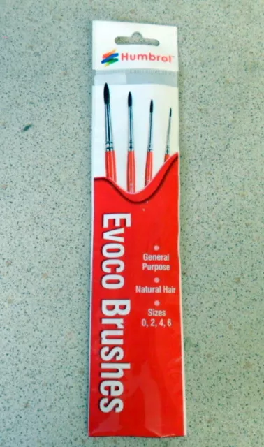 Humbrol Paint Brush Pack(4) EVOCO BRUSHES