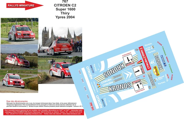 Décalcomanies 1/43 – Renault Clio S1600 Loix Ypres Rally 2002 – Réf. 0461 – Neuf