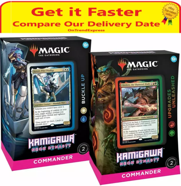 Kamigawa Neon Dynasty Commander Deck Buckle Up + Upgrades Unleashed Magic MTG