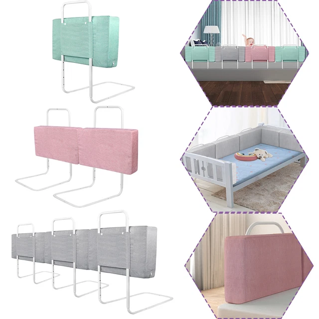 Griglia Di Sicurezza Per Lettino Bambini 120 Cm - Protezione Anticaduta Regolabile Rosa Ciliegia - Foto 11