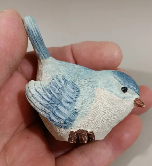 Vintage Ceramic Blue Bird Finch Sparrow Figurine