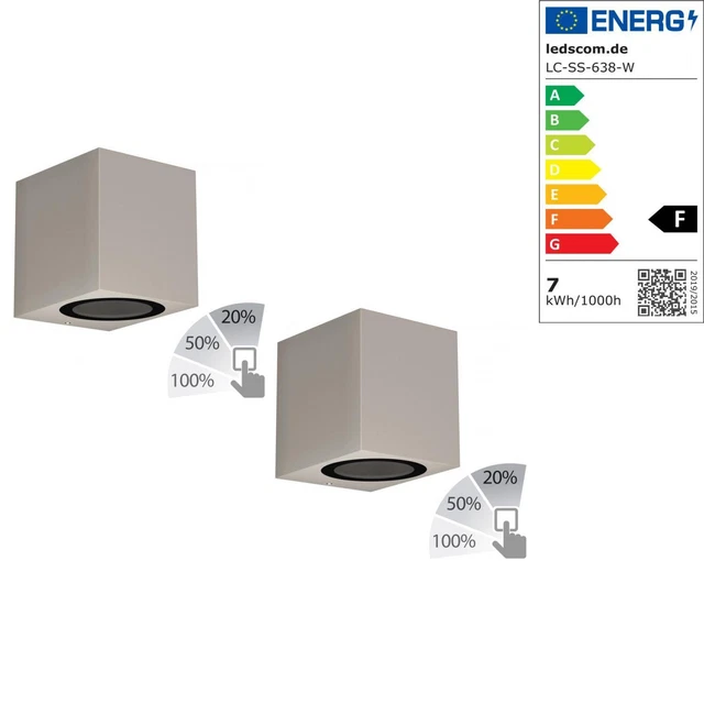 Lampada da parete a led di lusso per esterni ip54 matel cuboid 8w freddo