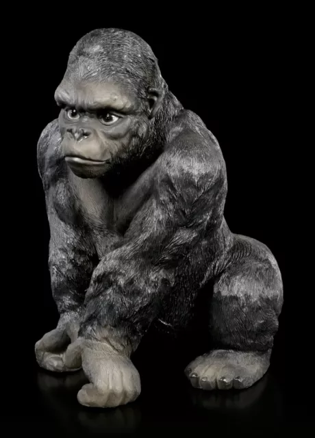 Gorilla Figur - Stehend - Silberrücken Affe Tierdeko Statue