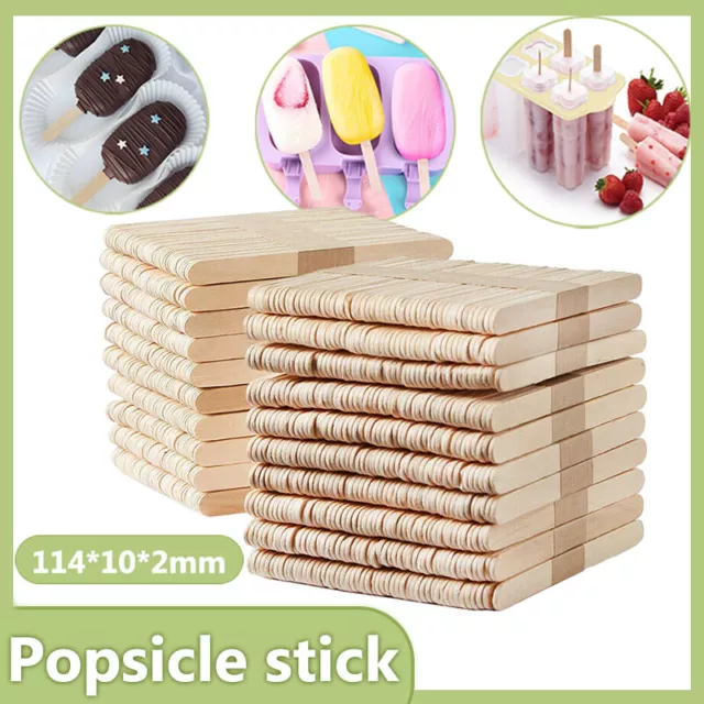 Eco-Friendly Wooden Craft Popsicle Sticks Coffee Stirrers Ice Cream Sticks AU