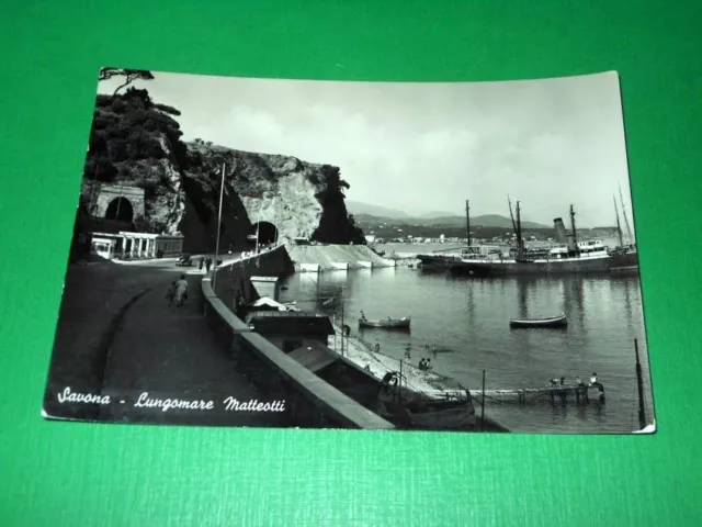Cartolina Savona - Lungomare Matteotti 1950 ca
