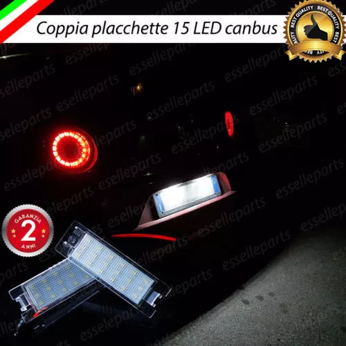 Coppia Placchette A Led Luci Targa 18 Led Alfa Romeo Mito 6000K No Avaria Luci