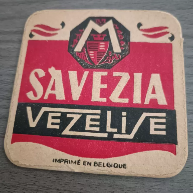 sous bock Vézelise ancien collection bistrot lorraine savezia rare