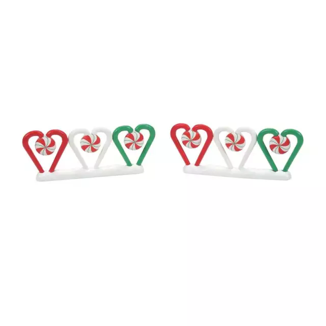 Department 56 Candy Cane Fence Set of 2 6011458 2023 Village Accessories