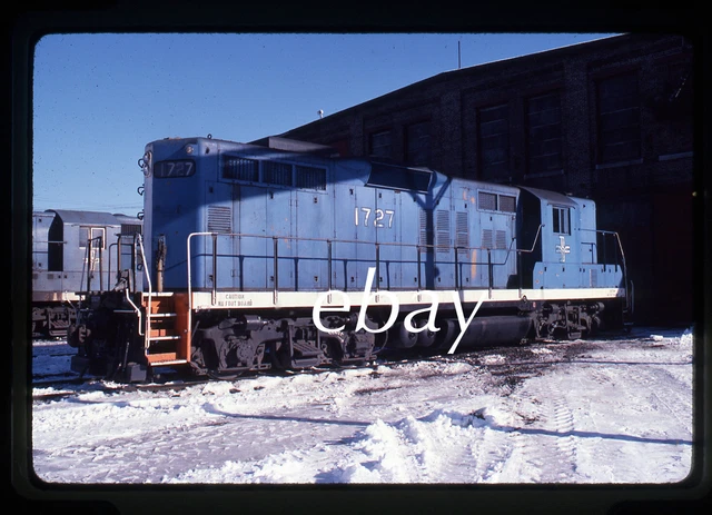 Orig Slide Boston & Maine B&M #1727 GP9 1978