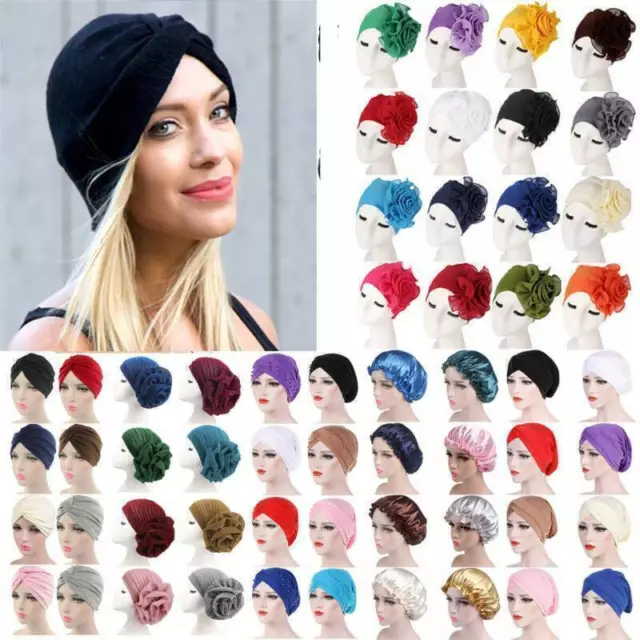 Women's Sleep Cap Chemo Hat Headscarf Turban Hijab Hats Cap Headwear A0R2