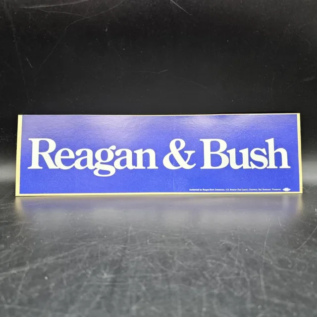 Reagan & Bush Vtg Bumper Sticker