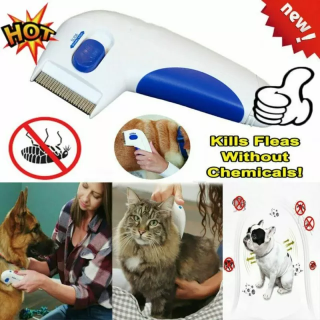 Comb Electric Dog Anti Flea Comb Head Lice Remover Pets Flear Pet Anti Tick HG