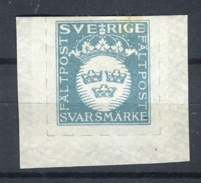 SWEDEN; Early 1900s Svarsmarke Faltpost Stamp Lable fine used value