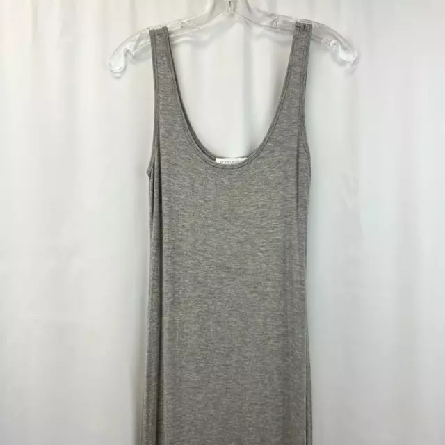 Forever 21 Womens Tank Dress Gray Midi Heathered Stretch Scoop Neck Sleeveless M