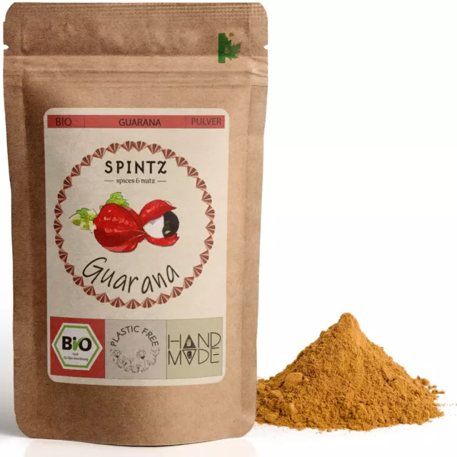 SPINTZ® 1000g Bio Guarana Pulver - Pulver für Guarana Getränk Energiedrinks