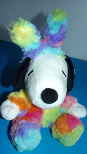 NWT Peanuts Snoopy Rainbow Easter Bunny 8" Plush Stuffed Animal/Toy by Hallmark