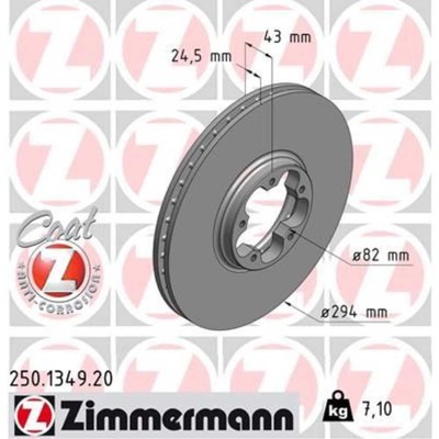 Topran TOPRAN Disques de Frein Avant Ø294mm Ventilé pour Ford Transit Choisir/Châssis 