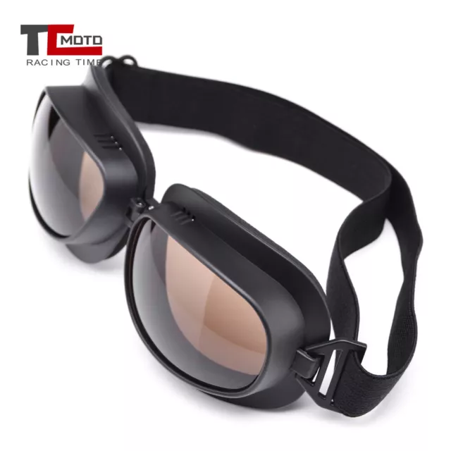 Motorcycle Goggles Retro Vintage Aviator Pilot Outdoor Motocross Glasses Eyewear