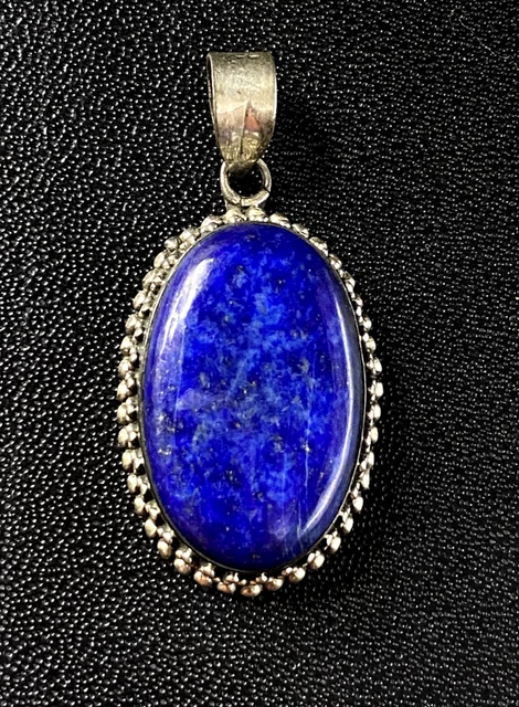 Vintage Carolyn Pollack Relios 925 Argento Sterling Blu Denim Puro, Lapis Lazuli