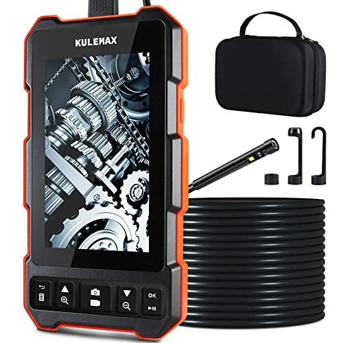 Dual Lens Industrial Endoscope Camera, 1080P Digital Borescope Inspection