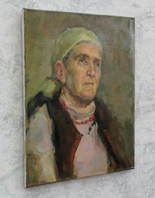 Portrait painting Original art Impressionism Oil on canvas by S. Chernyakovsky 3