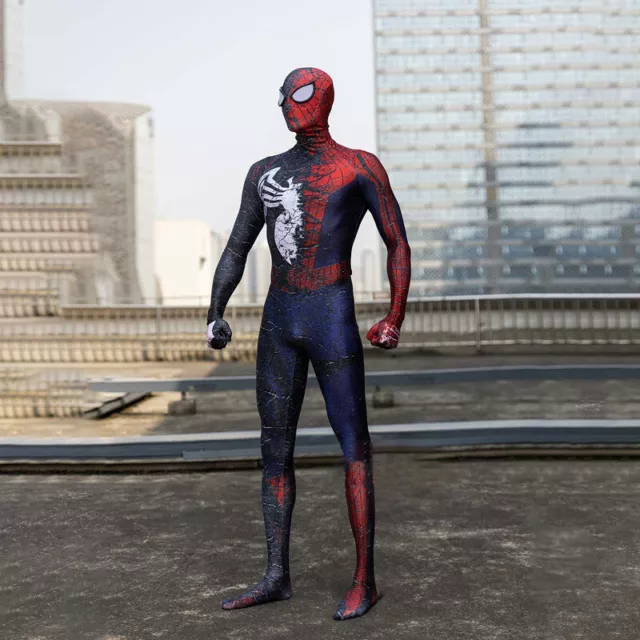 Costume di Spiderman per bambini Adulto Tobey Maguire Cosplay Body  Supereroe Zentai Suit Tuta Halloween Carnival Party Costumi U_a