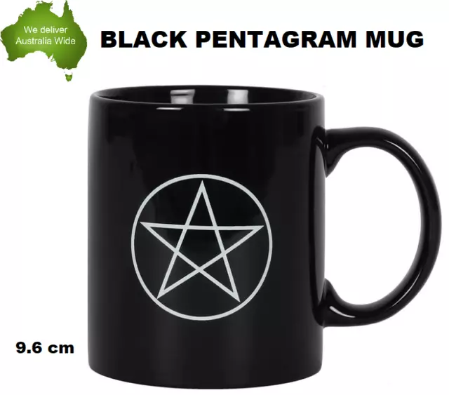 Black Magic PENTAGRAM Mug In Gift Box Coffee Tea Cup Birthday Christmas Favour