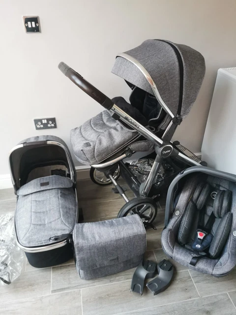 BABYSTYLE OYSTER PRAM with car seat 3 in 1 Black Vogue